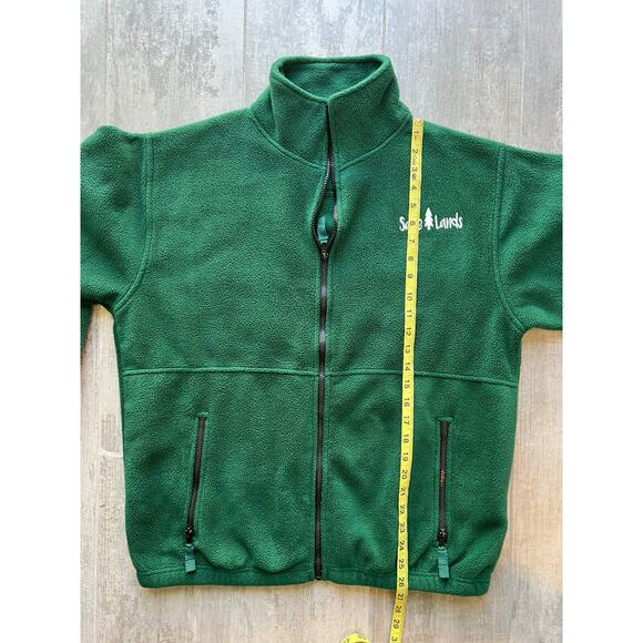 SAVE LANDS White Logo Forest Fleece Jacket Full Zip Cozy Unisex Men's Women's M - Picture 10 of 12